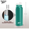 image:imageReebok Athletic Stainless Steel Water Bottle  Insulated Water Bottle 32 oz With Chug Lid  Double Wall Vacuum Insulated Sports Water Bottle BPA FreeGreen
