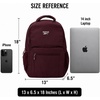 image:imageReebok Backpack for Men amp Women Lightweight Multipurpose Everyday Backpack  Padded Adjustable Straps and a Breathable Back Panel Fit a 156Inch Laptop for Commuting Gym or TravelGrady Black Cherry