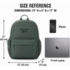 image:imageReebok Element Backpack for Men amp Women Spacious Bag for Gym Work Travel  Durable WaterResistant Fabric with a Dedicated Laptop Compartment Padded Adjustable Straps and Multiple Organizer PocketsElement III  Dark Forest