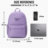 image:imageReebok Element Backpack for Men amp Women Spacious Bag for Gym Work Travel  Durable WaterResistant Fabric with a Dedicated Laptop Compartment Padded Adjustable Straps and Multiple Organizer PocketsElement III Wild Lavender