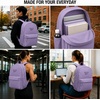 image:imageReebok Element Backpack for Men amp Women Spacious Bag for Gym Work Travel  Durable WaterResistant Fabric with a Dedicated Laptop Compartment Padded Adjustable Straps and Multiple Organizer PocketsElement III Wild Lavender