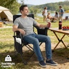 image:imageReebok Folding Quad Camp Chair with Builtin Cooler Cup Holder amp Carry Bag Portable Outdoor Camping Chair for Tailgating Beach Sports amp PatioGreyBlack