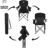 image:imageReebok Folding Quad Camp Chair with Builtin Cooler Cup Holder amp Carry Bag Portable Outdoor Camping Chair for Tailgating Beach Sports amp PatioGreyBlack