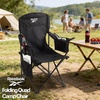 image:imageReebok Folding Quad Camp Chair with Builtin Cooler Cup Holder amp Carry Bag Portable Outdoor Camping Chair for Tailgating Beach Sports amp PatioGreyBlack