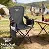 image:imageReebok Folding Quad Camp Chair with Builtin Cooler Cup Holder amp Carry Bag Portable Outdoor Camping Chair for Tailgating Beach Sports amp PatioGreyGrey