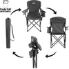 image:imageReebok Folding Quad Camp Chair with Builtin Cooler Cup Holder amp Carry Bag Portable Outdoor Camping Chair for Tailgating Beach Sports amp PatioGreyGrey