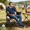 image:imageReebok Folding Quad Camp Chair with Builtin Cooler Cup Holder amp Carry Bag Portable Outdoor Camping Chair for Tailgating Beach Sports amp PatioGreyGrey