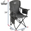 image:imageReebok Folding Quad Camp Chair with Builtin Cooler Cup Holder amp Carry Bag Portable Outdoor Camping Chair for Tailgating Beach Sports amp PatioGreyGrey