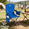 image:imageReebok Folding Quad Camp Chair with Builtin Cooler Cup Holder amp Carry Bag Portable Outdoor Camping Chair for Tailgating Beach Sports amp PatioGreyNavy
