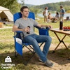 image:imageReebok Folding Quad Camp Chair with Builtin Cooler Cup Holder amp Carry Bag Portable Outdoor Camping Chair for Tailgating Beach Sports amp PatioGreyNavy