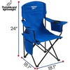 image:imageReebok Folding Quad Camp Chair with Builtin Cooler Cup Holder amp Carry Bag Portable Outdoor Camping Chair for Tailgating Beach Sports amp PatioGreyNavy