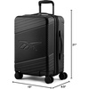 image:imageReebok Go Collection 20 Inch Hard Shell Spinner Carry On Luggage for Airplanes ABSPC Hardside Suitcase with 360Degree Spinner Wheels Retractable Handle Airline Approved Black