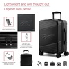image:imageReebok Go Collection 20 Inch Hard Shell Spinner Carry On Luggage for Airplanes ABSPC Hardside Suitcase with 360Degree Spinner Wheels Retractable Handle Airline Approved Black