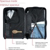 image:imageReebok Go Collection 20 Inch Hard Shell Spinner Carry On Luggage for Airplanes ABSPC Hardside Suitcase with 360Degree Spinner Wheels Retractable Handle Airline Approved Black