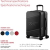 image:imageReebok Go Collection 20 Inch Hard Shell Spinner Carry On Luggage for Airplanes ABSPC Hardside Suitcase with 360Degree Spinner Wheels Retractable Handle Airline Approved Black