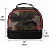 image:imageReebok Kids Insulated Lunch Bag for Boys amp Girls Durable Lunchbox  Lightweight Two Zippered Compartments Keep Meals amp Snacks Fresh Easy Top Handle Mesh Side Pocket WipeCleanRemiArmy Camo