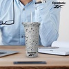 image:imageReebok Lifestyle Premium Terrazzo Texture Reusable Plastic Tumblers with Lid amp Straw  Leak Proof Travel Coffee Mug BPA Free 24 oz Pack of 1 BlackBlack