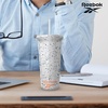 image:imageReebok Lifestyle Premium Terrazzo Texture Reusable Plastic Tumblers with Lid amp Straw  Leak Proof Travel Coffee Mug BPA Free 24 oz Pack of 1 BlackOrange