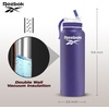image:imageReebok Lifestyle Stainless Steel Water Bottle  Insulated Water Bottle 32 oz With Straw  Double Wall Vacuum Insulated Sports Water Bottle BPA FreePurple