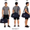 image:imageReebok Lightweight Unisex Carry On Gym Duffle Bag for Men amp Women Sports  Durable WaterResistant Fabric Roomy Compartments Adjustable Shoulder Strap amp Dual Handles Overnight amp Weekend TravelCade  Navy Silver