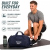 image:imageReebok Lightweight Unisex Carry On Gym Duffle Bag for Men amp Women Sports  Durable WaterResistant Fabric Roomy Compartments Adjustable Shoulder Strap amp Dual Handles Overnight amp Weekend TravelHamilton Navy