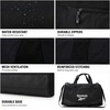 image:imageReebok Lightweight Unisex Carry On Gym Duffle Bag for Men amp Women Sports  Durable WaterResistant Fabric Roomy Compartments Adjustable Shoulder Strap amp Dual Handles Overnight amp Weekend TravelCade  BlackWhite