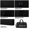 image:imageReebok Lightweight Unisex Carry On Gym Duffle Bag for Men amp Women Sports  Durable WaterResistant Fabric Roomy Compartments Adjustable Shoulder Strap amp Dual Handles Overnight amp Weekend TravelDenver  Black