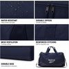image:imageReebok Lightweight Unisex Carry On Gym Duffle Bag for Men amp Women Sports  Durable WaterResistant Fabric Roomy Compartments Adjustable Shoulder Strap amp Dual Handles Overnight amp Weekend TravelCade  Navy Silver