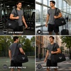 image:imageReebok Lightweight Unisex Carry On Gym Duffle Bag for Men amp Women Sports  Durable WaterResistant Fabric Roomy Compartments Adjustable Shoulder Strap amp Dual Handles Overnight amp Weekend TravelHamilton BlackSilver
