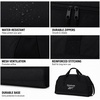 image:imageReebok Lightweight Unisex Carry On Gym Duffle Bag for Men amp Women Sports  Durable WaterResistant Fabric Roomy Compartments Adjustable Shoulder Strap amp Dual Handles Overnight amp Weekend TravelHamilton BlackSilver