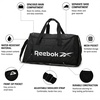 image:imageReebok Lightweight Unisex Carry On Gym Duffle Bag for Men amp Women Sports  Durable WaterResistant Fabric Roomy Compartments Adjustable Shoulder Strap amp Dual Handles Overnight amp Weekend TravelDenver  Black