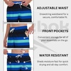 image:imageReebok Mens Swim Trunks with Mesh Liner 7 Inseam Quick Drying Mens Bathing Suit Board Shorts for Swimming and BeachBlue Multi