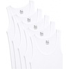 image:imageReebok Mens Tank Top  3 Pack5 Pack Super Soft Cotton Blend Ribbed Sleeveless Undershirts amp Muscle Tees for MenWhite 5pk
