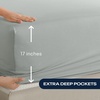 image:imageReebok Queen Sheet Set from Tencel Eucalyptus  Soft Cooling amp Breathable for Hot Sleepers Deep Pocket Up to 17 Inches 4Pc Hotel Luxury Bedding Set Bedsheet amp Pillowcases Niagara Mist QueenLunar Rock  Grey