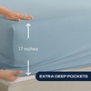 image:imageReebok Queen Sheet Set from Tencel Eucalyptus  Soft Cooling amp Breathable for Hot Sleepers Deep Pocket Up to 17 Inches 4Pc Hotel Luxury Bedding Set Bedsheet amp Pillowcases Niagara Mist QueenNiagara Mist  Blue