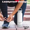 image:imageReebok Stainless Steel Wide Mouth Water Bottle With Flex Cap For Outdoor  32 oz  Double Wall Vacuum Insulated Sports Water Bottle With Silicone Sleeves BPA Free WhiteWhite
