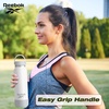 image:imageReebok Stainless Steel Wide Mouth Water Bottle With Flex Cap For Outdoor  32 oz  Double Wall Vacuum Insulated Sports Water Bottle With Silicone Sleeves BPA Free WhiteWhite