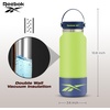 image:imageReebok Stainless Steel Wide Mouth Water Bottle With Flex Cap For Outdoor  40 oz  Double Wall Vacuum Insulated Sports Water Bottle With Silicone Sleeves BPA FreeYellowNavy