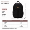 image:imageReebok Travel Backpack Water Resistant Everyday Bag with Laptop Sleeve  Padded Back Panel Adjustable Straps Front Zip Pocket Side Mesh Pockets Durable Nylon Build Easycare FabricSanta Fe BlackGold Logo