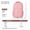 image:imageReebok Travel Backpack Water Resistant Everyday Bag with Laptop Sleeve  Padded Back Panel Adjustable Straps Front Zip Pocket Side Mesh Pockets Durable Nylon Build Easycare FabricSonny Smokey Rose
