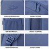 image:imageReebok Travel Backpack Water Resistant Everyday Bag with Laptop Sleeve  Padded Back Panel Adjustable Straps Front Zip Pocket Side Mesh Pockets Durable Nylon Build Easycare FabricSonny Blue Luxe