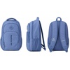 image:imageReebok Travel Backpack Water Resistant Everyday Bag with Laptop Sleeve  Padded Back Panel Adjustable Straps Front Zip Pocket Side Mesh Pockets Durable Nylon Build Easycare FabricSonny Blue Luxe
