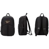 image:imageReebok Travel Backpack Water Resistant Everyday Bag with Laptop Sleeve  Padded Back Panel Adjustable Straps Front Zip Pocket Side Mesh Pockets Durable Nylon Build Easycare FabricSanta Fe BlackGold Logo