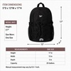 image:imageReebok Travel Backpack Water Resistant Everyday Bag with Laptop Sleeve  Padded Back Panel Adjustable Straps Front Zip Pocket Side Mesh Pockets Durable Nylon Build Easycare FabricBristol Black