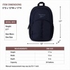 image:imageReebok Travel Backpack Water Resistant Everyday Bag with Laptop Sleeve  Padded Back Panel Adjustable Straps Front Zip Pocket Side Mesh Pockets Durable Nylon Build Easycare FabricSanta Fe Navy Blazer