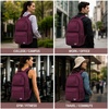 image:imageReebok Travel Backpack Water Resistant Everyday Bag with Laptop Sleeve  Padded Back Panel Adjustable Straps Front Zip Pocket Side Mesh Pockets Durable Nylon Build Easycare FabricKasey Grape Wine
