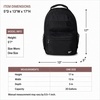 image:imageReebok Travel Backpack Water Resistant Everyday Bag with Laptop Sleeve  Padded Back Panel Adjustable Straps Front Zip Pocket Side Mesh Pockets Durable Nylon Build Easycare FabricKasey Black
