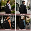 image:imageReebok Travel Backpack Water Resistant Everyday Bag with Laptop Sleeve  Padded Back Panel Adjustable Straps Front Zip Pocket Side Mesh Pockets Durable Nylon Build Easycare FabricSanta Fe BlackGold Logo