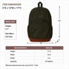 image:imageReebok Travel Backpack Water Resistant Everyday Bag with Laptop Sleeve  Padded Back Panel Adjustable Straps Front Zip Pocket Side Mesh Pockets Durable Nylon Build Easycare FabricHarber Hunder Green