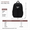 image:imageReebok Travel Backpack Water Resistant Everyday Bag with Laptop Sleeve  Padded Back Panel Adjustable Straps Front Zip Pocket Side Mesh Pockets Durable Nylon Build Easycare FabricSanta Fe BlackWhite